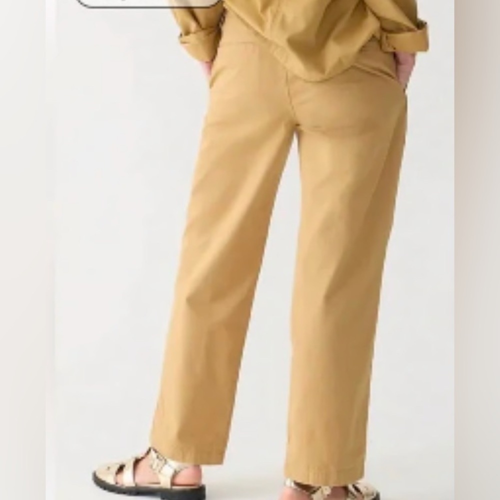 J.Crew | 2023 Sailor Heritage Relaxed Chino Tan Wide Leg Pant Plus Size 34/18 - Picture 2 of 10